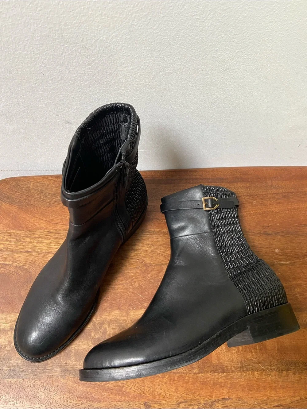 Cole Haan Lexi Grand Stretch Black Leather Ankle Boots